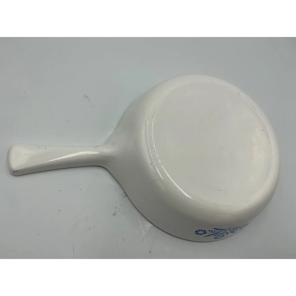 Vintage Corning Ware Blue Cornflower 6.5 Inch Skillet P-83-B White Pyroceram Pan